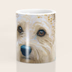Gustav Klimt Style White Dog with Blue Costume Coffee Mug Gallery Image 4