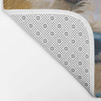 Gustav Klimt Style White Dog with Blue Costume Bath Mat Gallery Image 2