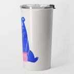 Blue Christmas Bear Travel Mug Gallery Image 2