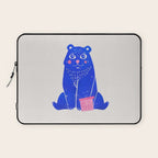 Blue Christmas Bear Laptop Sleeve Gallery Image 1
