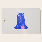 Blue Christmas Bear Cutting Board Gallery Image 1