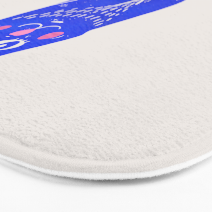Blue Christmas Bear Bath Mat Gallery Image 3