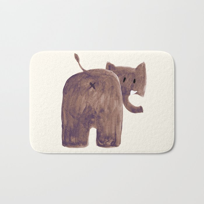 Elephant's butt Bath Mat Gallery Image 1