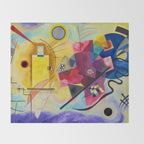 Wassily Kandinsky Yellow Red Blue Throw Blanket Gallery Image 2