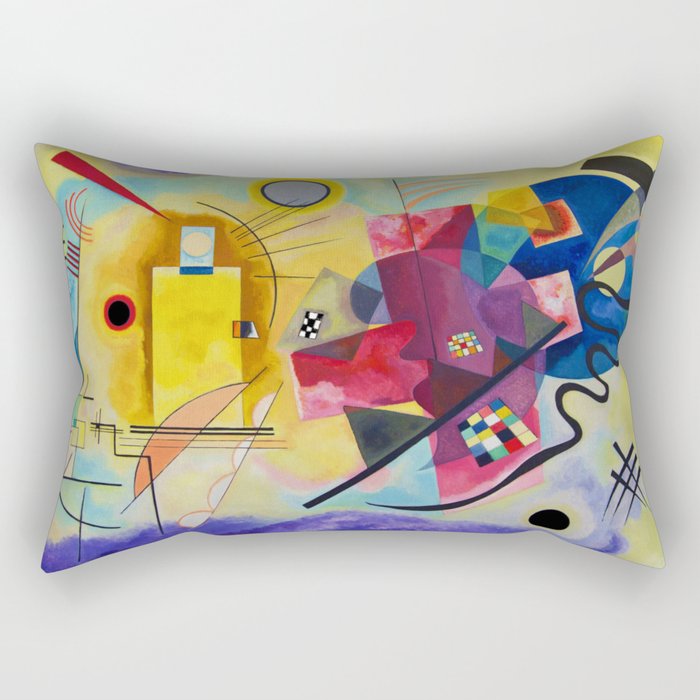 Wassily Kandinsky Yellow Red Blue Rectangular Pillow Gallery Image 2