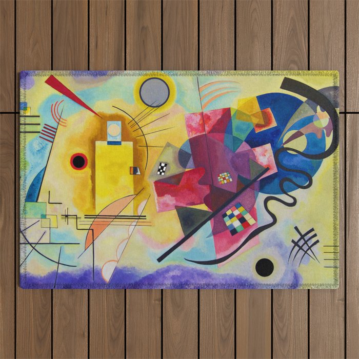 Wassily Kandinsky Yellow Red Blue Outdoor Rug Gallery Image 1