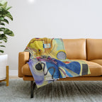 Wassily Kandinsky Yellow Red Blue Throw Blanket Gallery Image 1