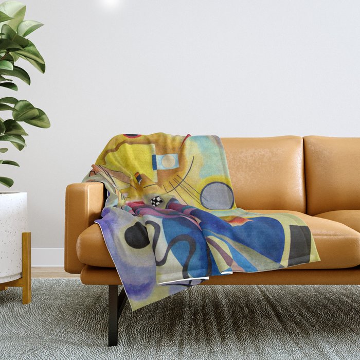 Wassily Kandinsky Yellow Red Blue Throw Blanket Gallery Image 1