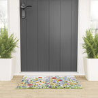 Colorful Midsummer Scandinavian Wildflowers Meadow  Welcome Mat Gallery Image 3
