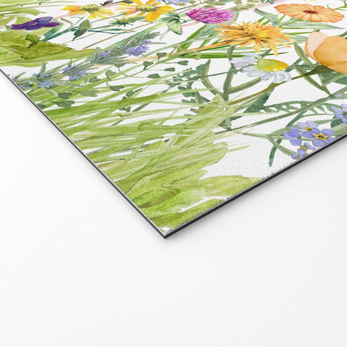 Colorful Midsummer Scandinavian Wildflowers Meadow  Welcome Mat Gallery Image 2