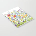 Colorful Midsummer Scandinavian Wildflowers Meadow  Notebook Gallery Image 2