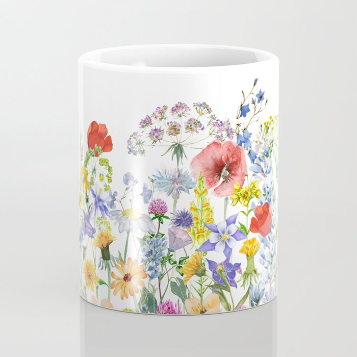 Colorful Midsummer Scandinavian Wildflowers Meadow  Coffee Mug Gallery Image 4