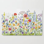 Colorful Midsummer Scandinavian Wildflowers Meadow  Cutting Board Gallery Image 1