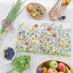 Colorful Midsummer Scandinavian Wildflowers Meadow  Cutting Board Gallery Image 2