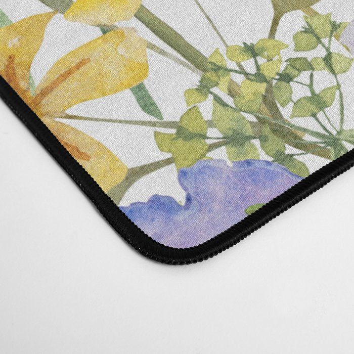 Colorful Midsummer Scandinavian Wildflowers Meadow  Desk Mat Gallery Image 4