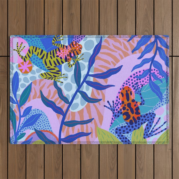 Poison Dart Frogs Outdoor Rug