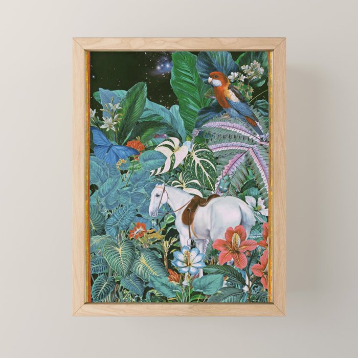 Botania I - Tropical Vintage Style Botanical Collage Mini Art Print Gallery Image 1