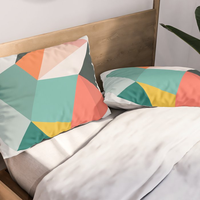 Modern Geometric 76A Pillow Sham Gallery Image 2