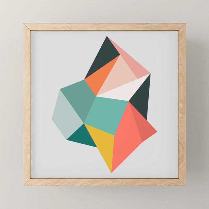 Modern Geometric 76A Mini Art Print Gallery Image 1