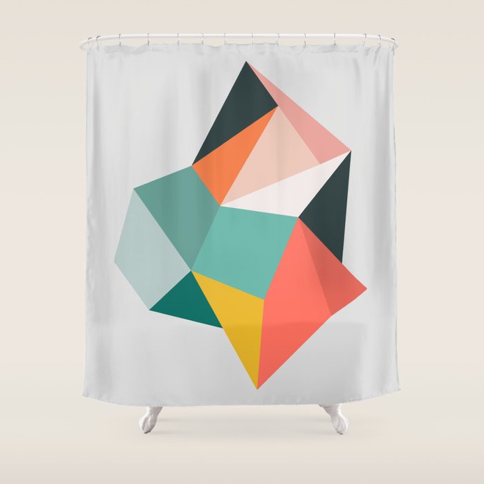 Modern Geometric 76A Shower Curtain Gallery Image 1