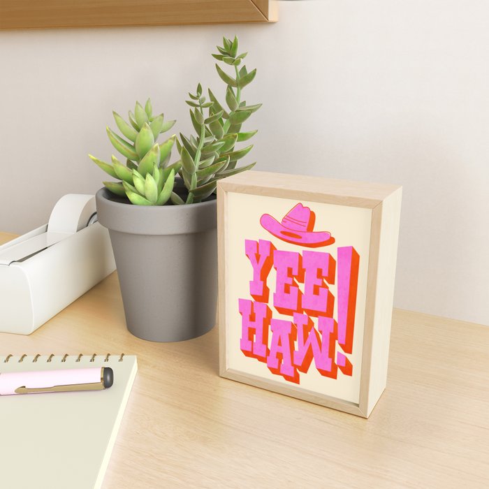 Yee Haw! Fun Cowboy Art Mini Art Print Gallery Image 2