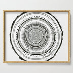 Quaking Aspen - Black Tree Rings Serving Tray Gallery Image 1