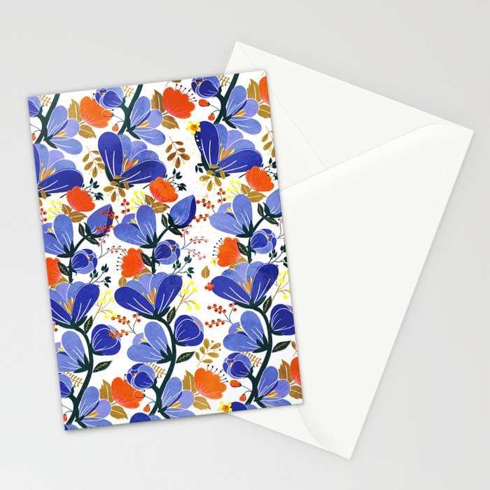 folk spring flowers no2 Stationery Card Gallery Image 2