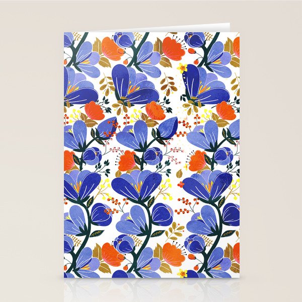 folk spring flowers no2 Stationery Card Gallery Image 2