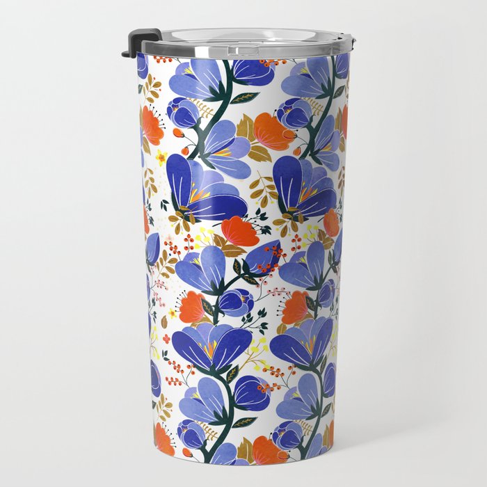 folk spring flowers no2 Travel Mug Gallery Image 3