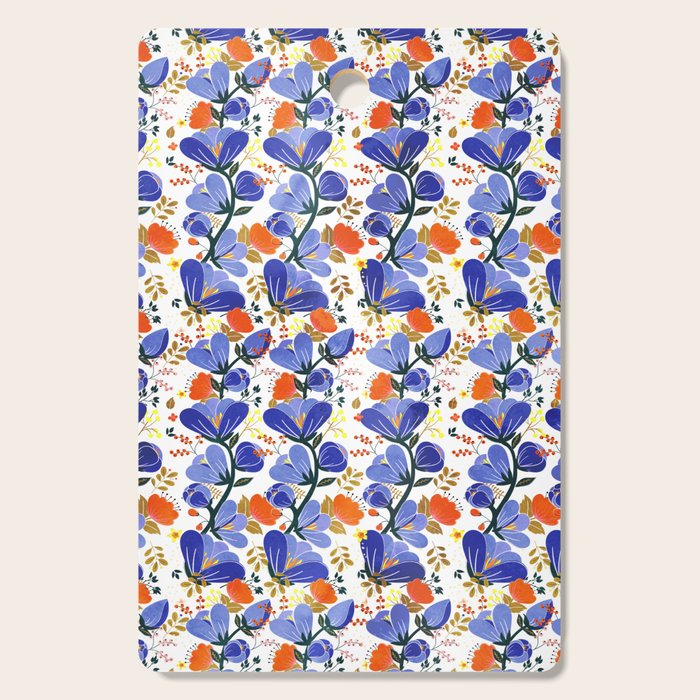 folk spring flowers no2 Cutting Board Gallery Image 1