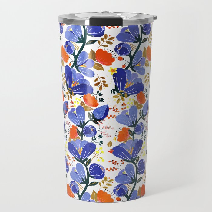 folk spring flowers no2 Travel Mug Gallery Image 1