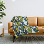 Koi Pond - Green Throw Blanket Gallery Image 1