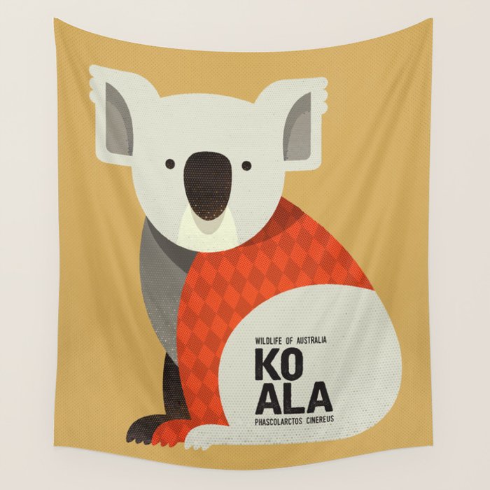 Hello Koala Wall Tapestry Gallery Image 1