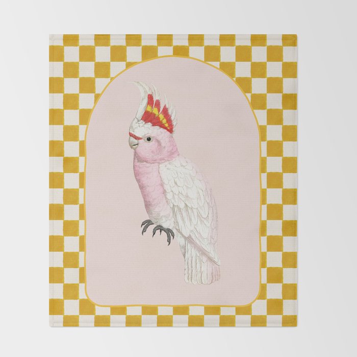Pink Cockatoo Throw Blanket Gallery Image 2
