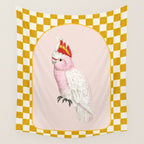 Pink Cockatoo Wall Tapestry Gallery Image 4