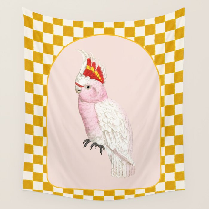 Pink Cockatoo Wall Tapestry Gallery Image 4