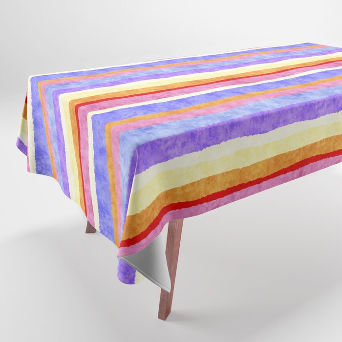 Colorful tye&die stripes Tablecloth Gallery Image 1