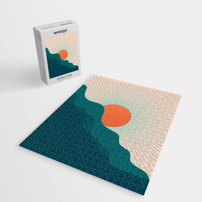 Abstraction_NEW_SUNLIGHT_MOUNTAINS_SHINE_POP_ART_M1209A Jigsaw Puzzle Gallery Image 2