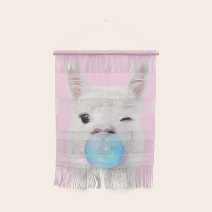 BUBBLEGUM LLAMA Wall Hanging Gallery Image 1