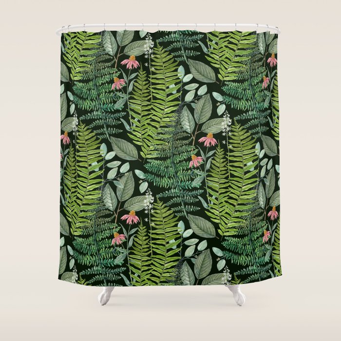 Pacific Northwest Plants Shower Curtain