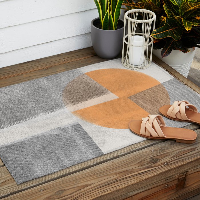 Retro Sun Graphic  Outdoor Rug Gallery Image 2