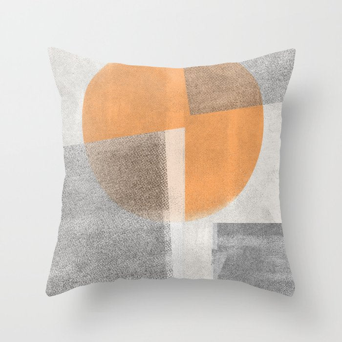Retro Sun Graphic  Throw Pillow Gallery Image 1