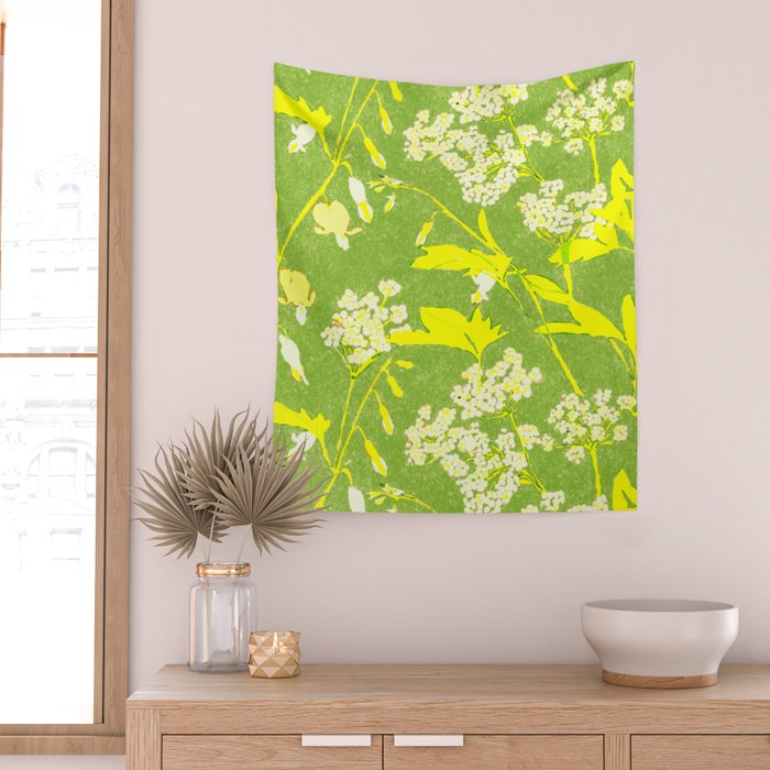 Snowdrop (green) Wall Tapestry Gallery Image 2