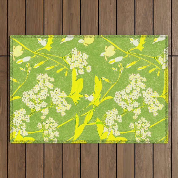 Snowdrop (green) Outdoor Rug Gallery Image 1
