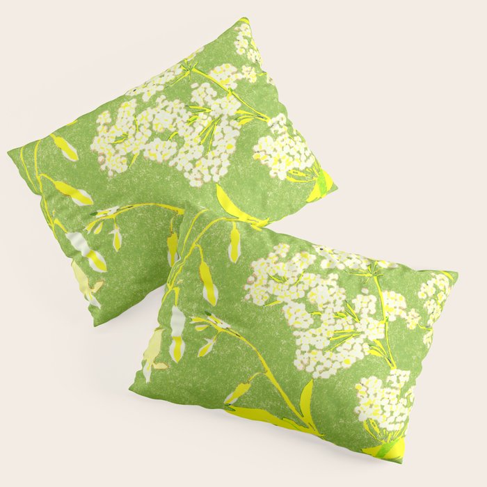 Snowdrop (green) Pillow Sham Gallery Image 1