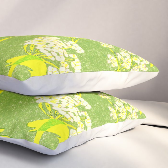Snowdrop (green) Pillow Sham Gallery Image 3