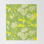 Snowdrop (green) Throw Blanket Gallery Image 2