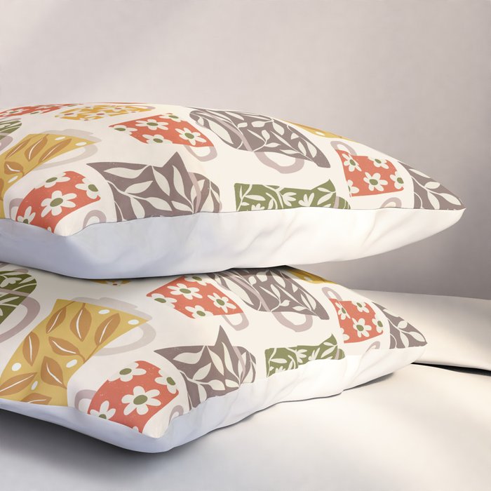 Buongiorno Retro Floral Coffee Pillow Sham Gallery Image 3