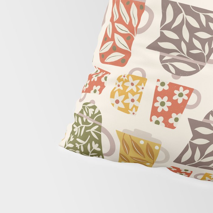Buongiorno Retro Floral Coffee Pillow Sham Gallery Image 4