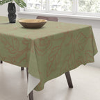 Block Print Pomegranate in Olive Tablecloth Gallery Image 3